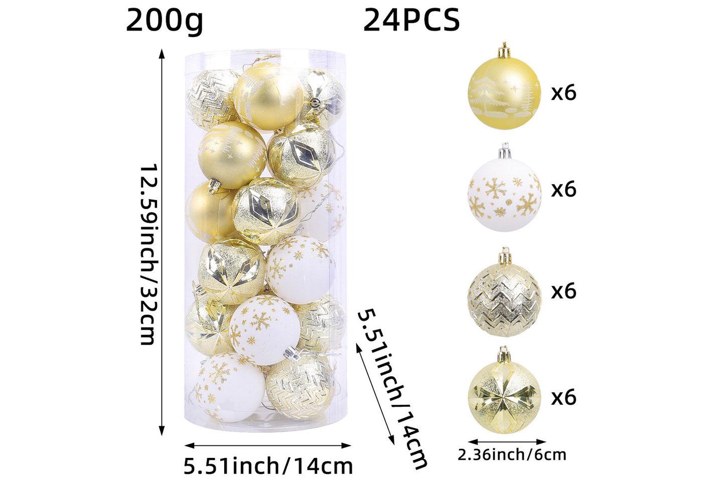 Painted Electroplated Christmas Ball Set - Shaped Christmas Tree Decorative Pendants