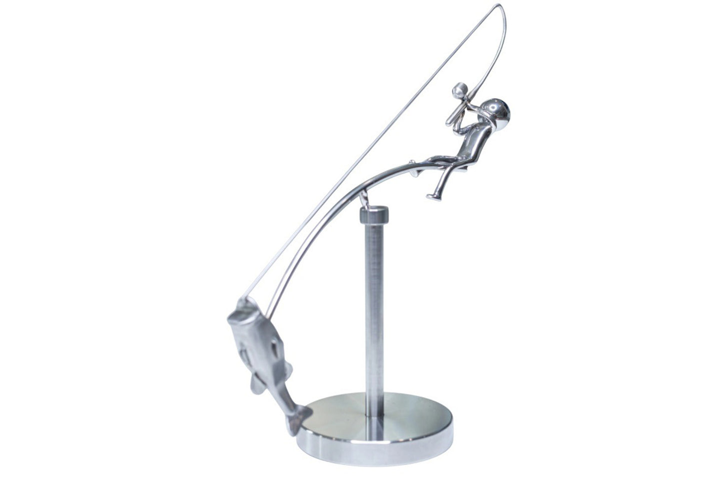 **Fisherman Balancing Sculpture | Creative Alloy Ornament**