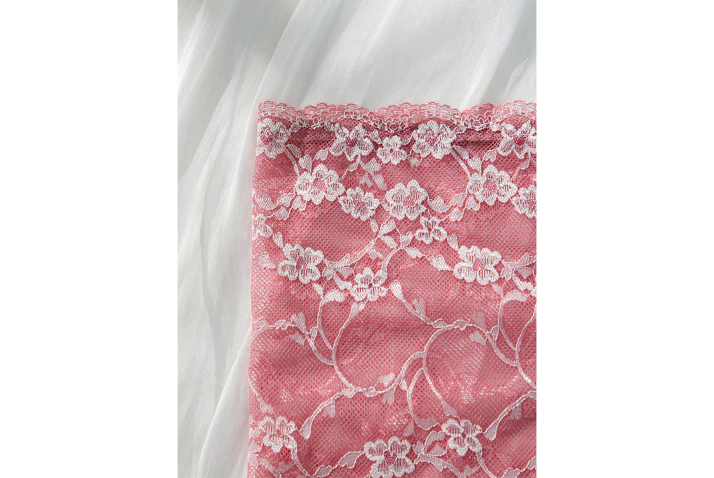 **Mid-Rise Hollow Boxer Briefs for Women with Transparent Lace**