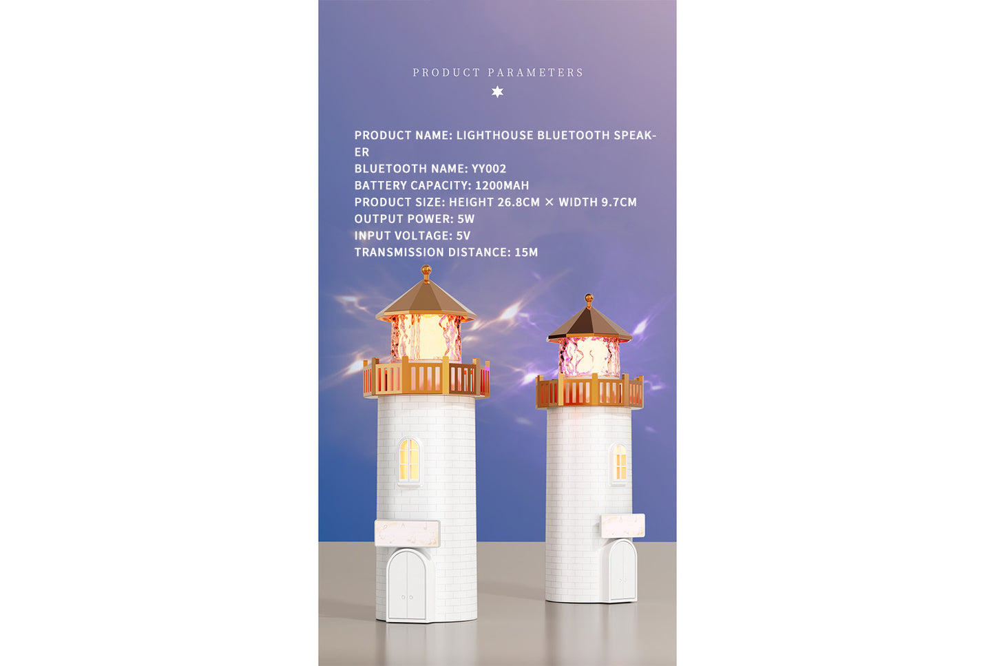 **Lighthouse Ambiance Night Light Bluetooth Model**