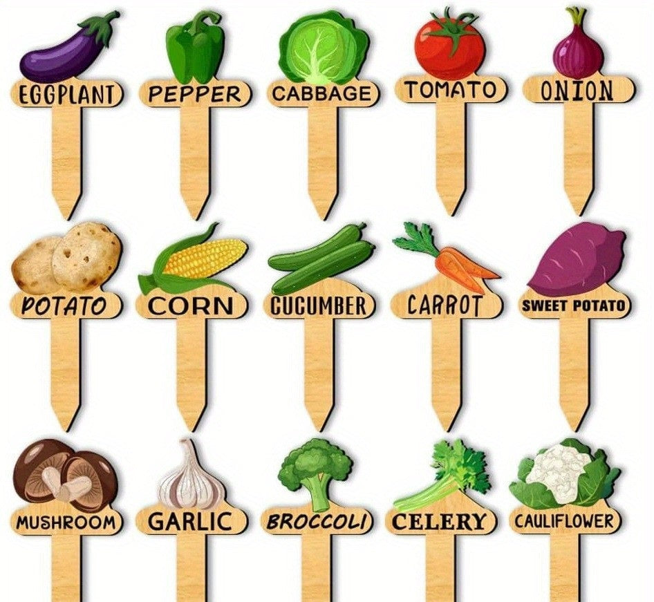 Wooden Gardening Plant Labels