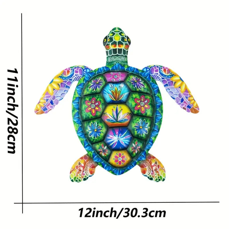 # Wrought Iron Giant Turtle Ocean-Themed Wall Hanging Decoration