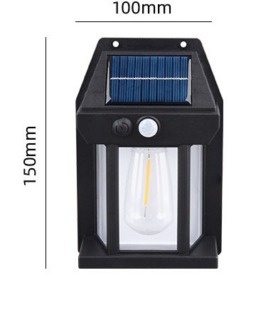 Solar-Powered Smart Sensor Wall Lamp for Courtyards