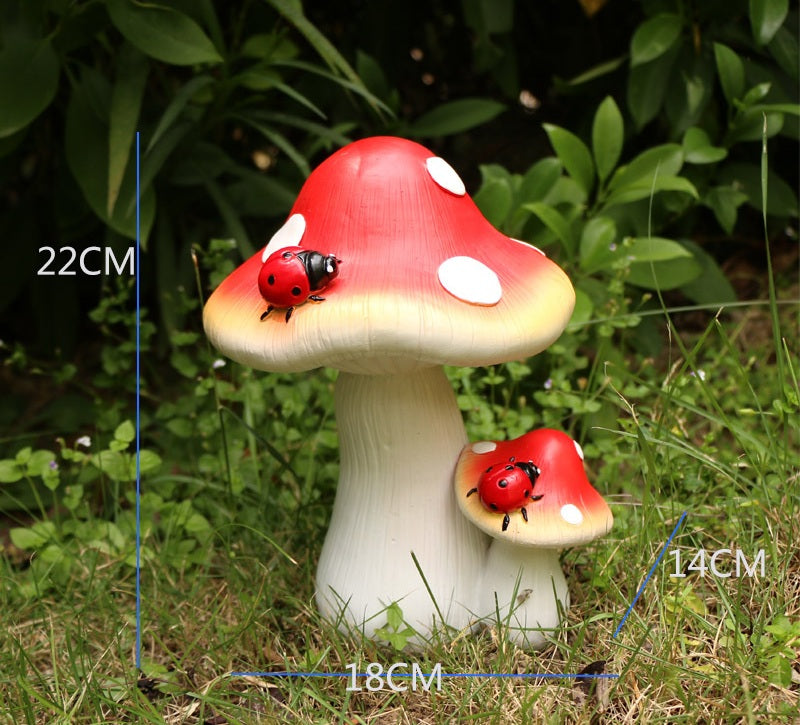 **Outdoor Artificial Mushroom Resin Landscape Ornament**