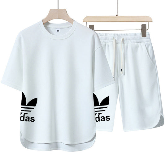 # Faux Two-Piece Short-Sleeve Casual Set