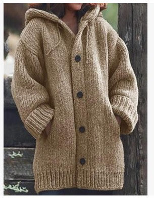 **Stylish Solid Color Loose Fit Warm Sweater for Autumn and Winter**