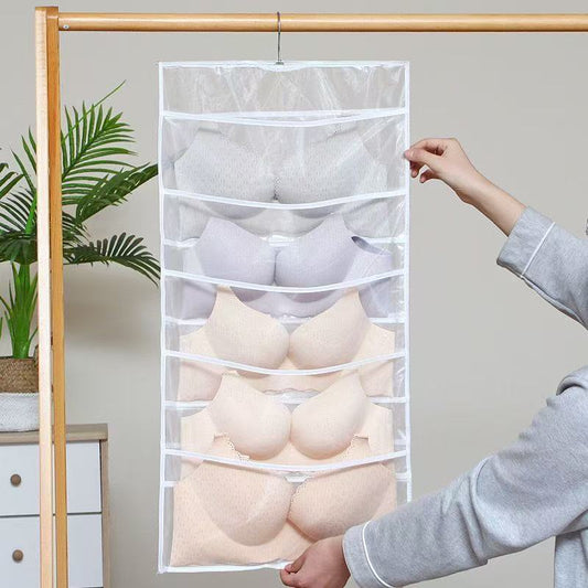 Fabric Double-Sided Underwear Storage Hanging Bag