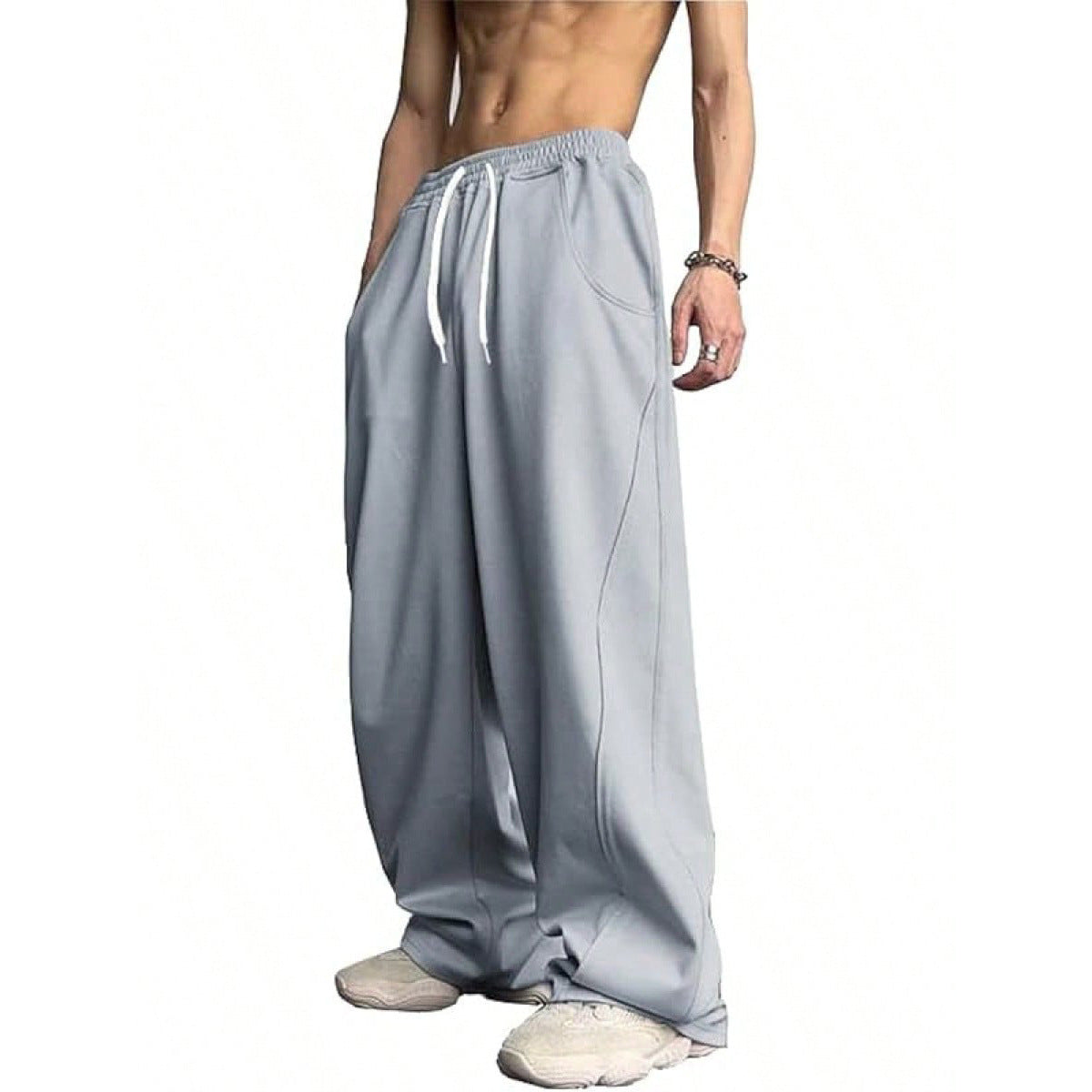 Loose-fitting Straight-Leg Sports Pants