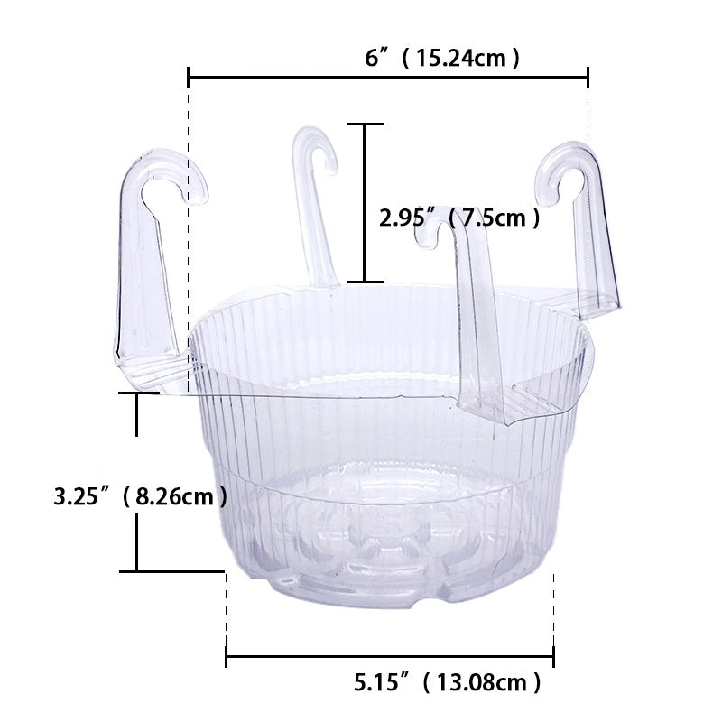 # Transparent Round Hanging Basket Flower Pot Base
