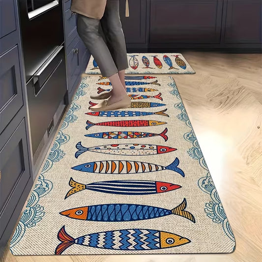 Linen Diatom Mud Kitchen Anti-Slip Mat