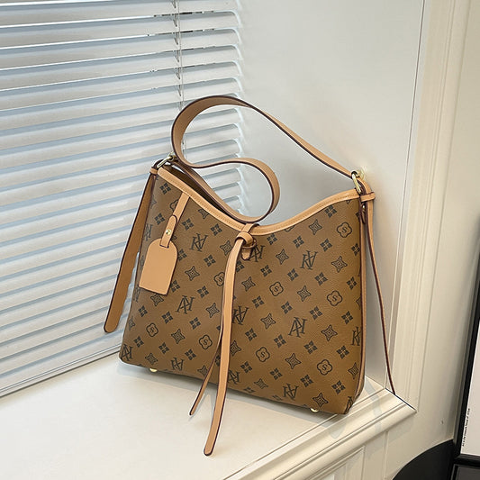 # Retro Monogram Canvas Versatile Women's Bag
