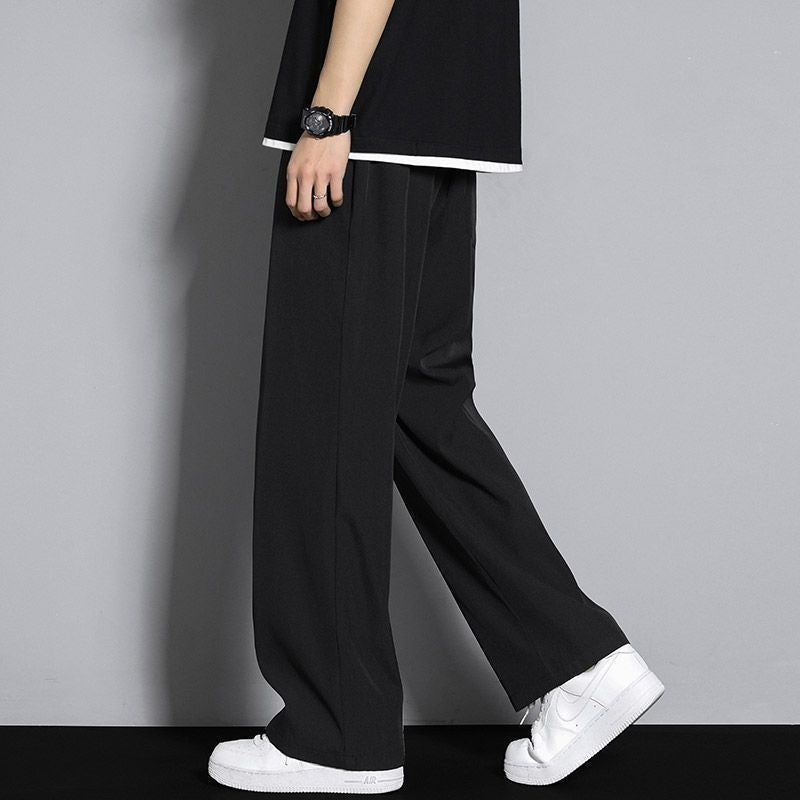 # Men's Ice Silk Straight-Leg Casual Wide-Leg Pants