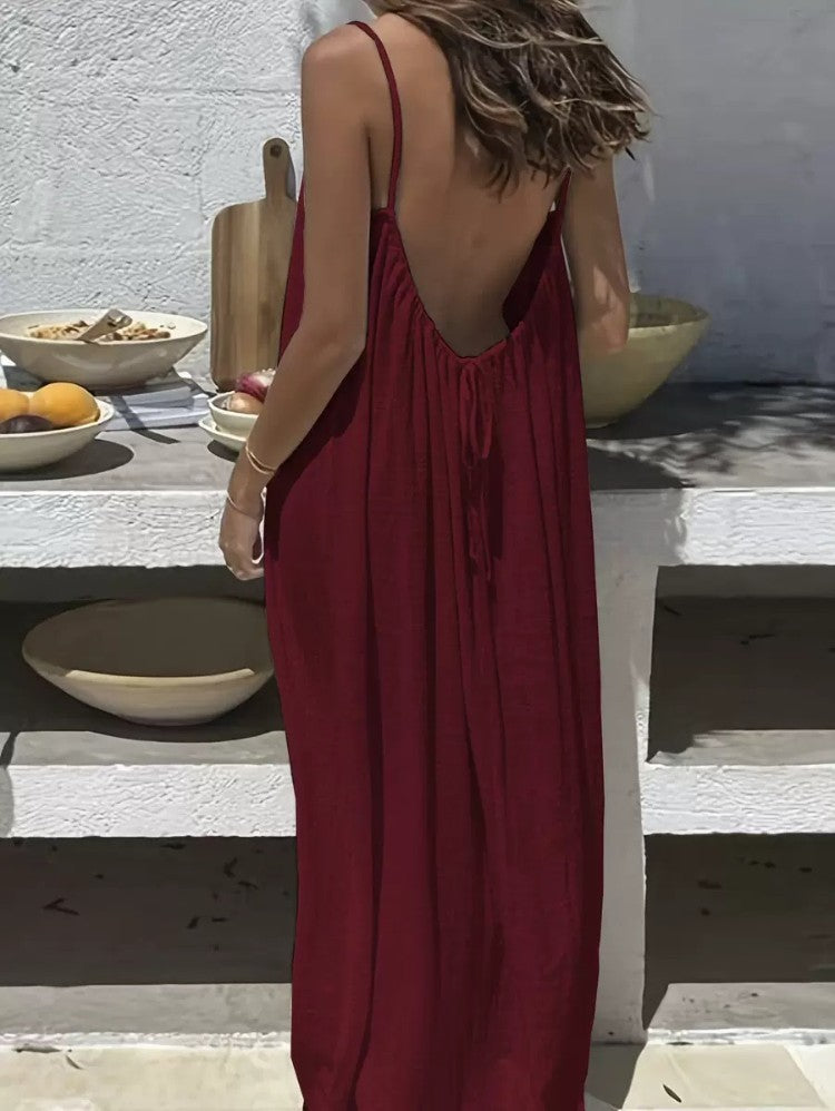 # Women's Backless Loose-fitting Dress