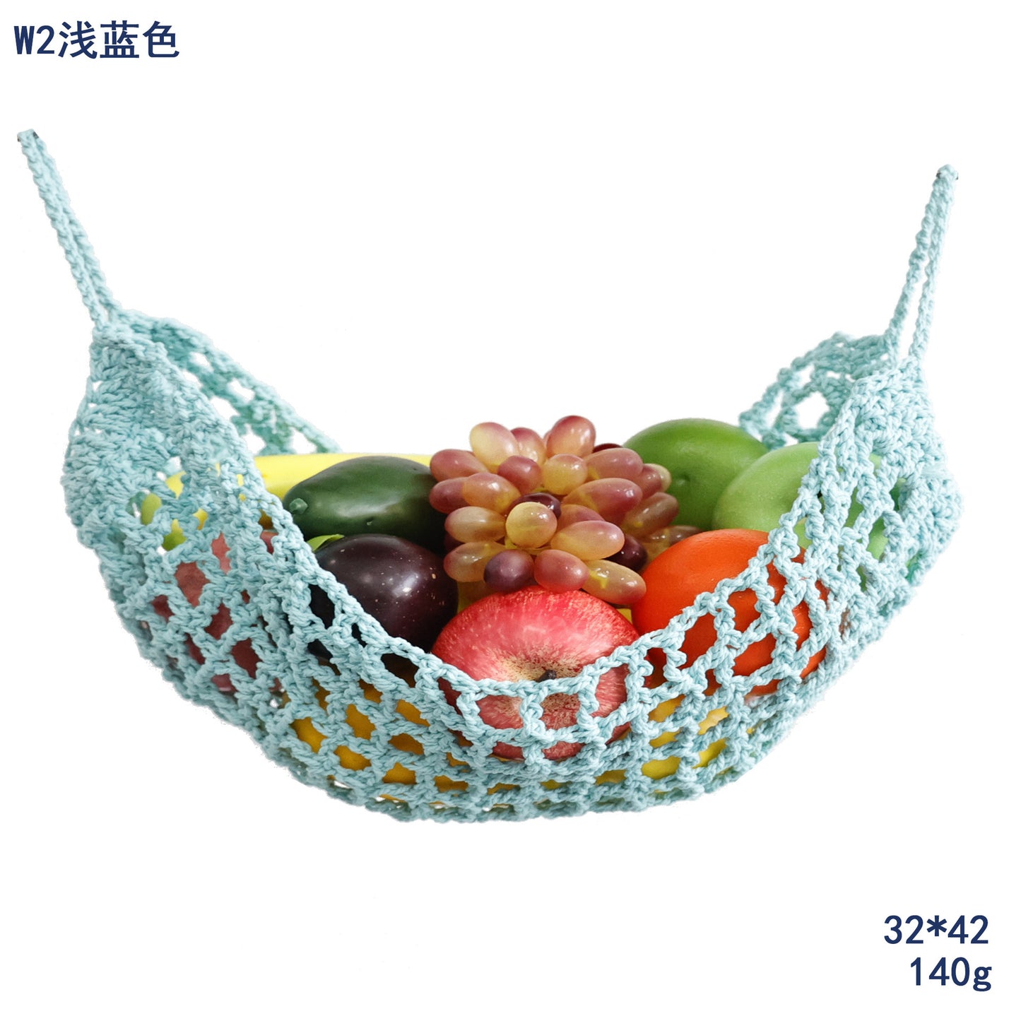 **Handmade Woven Cotton Rope Fruit Mesh Bag Storage Bag**