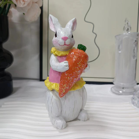 **Easter Egg, Carrot, and Bunny Family of Three Home Decor Ornament**