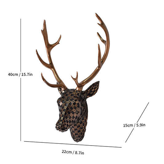 # Resin Deer Head Wall Hanging Ornament