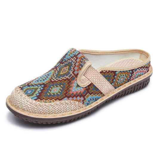 # Women's Linen Closed-Toe Slippers