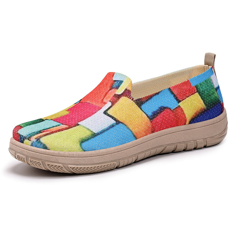 # Color Block Slip-on Casual Canvas Shoes