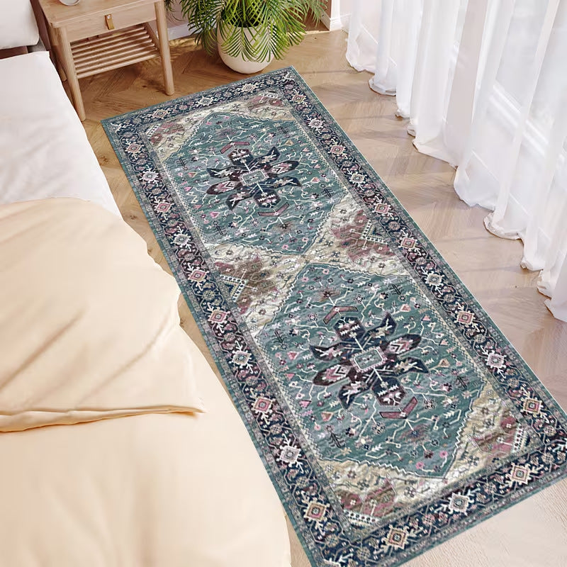 # Long Crystal Velvet Bedside Rug