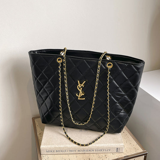 #Embroidered Chain Bucket Crossbody Bag