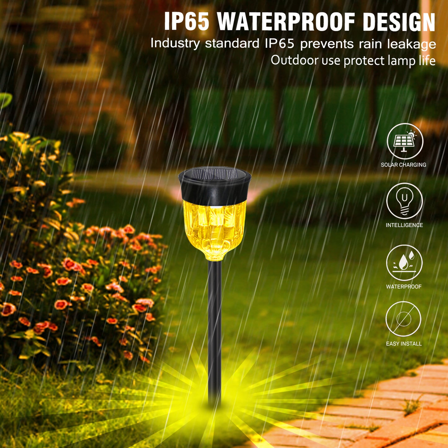# Solar-Powered Ground-Plug Lawn Landscape Light