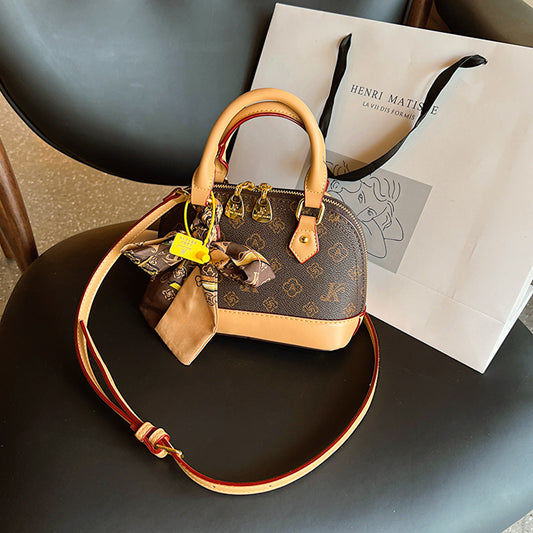 Monogram Letter Shell Bag