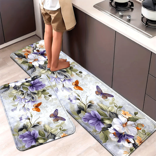 Flannel Absorbent and Non-Slip Kitchen Mat
