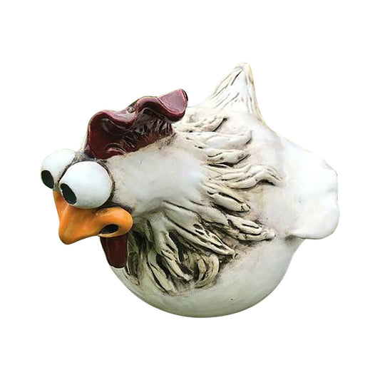 # Quirky Fence Chicken Resin Ornament for the Garden