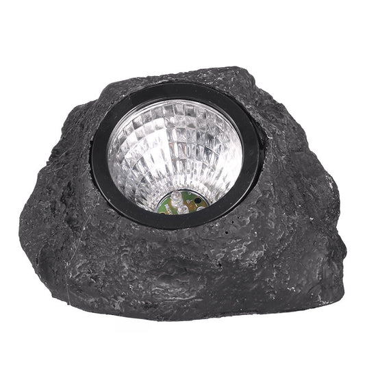# Solar-Powered Waterproof Spotlight for Gardens with Simulated Stone Design