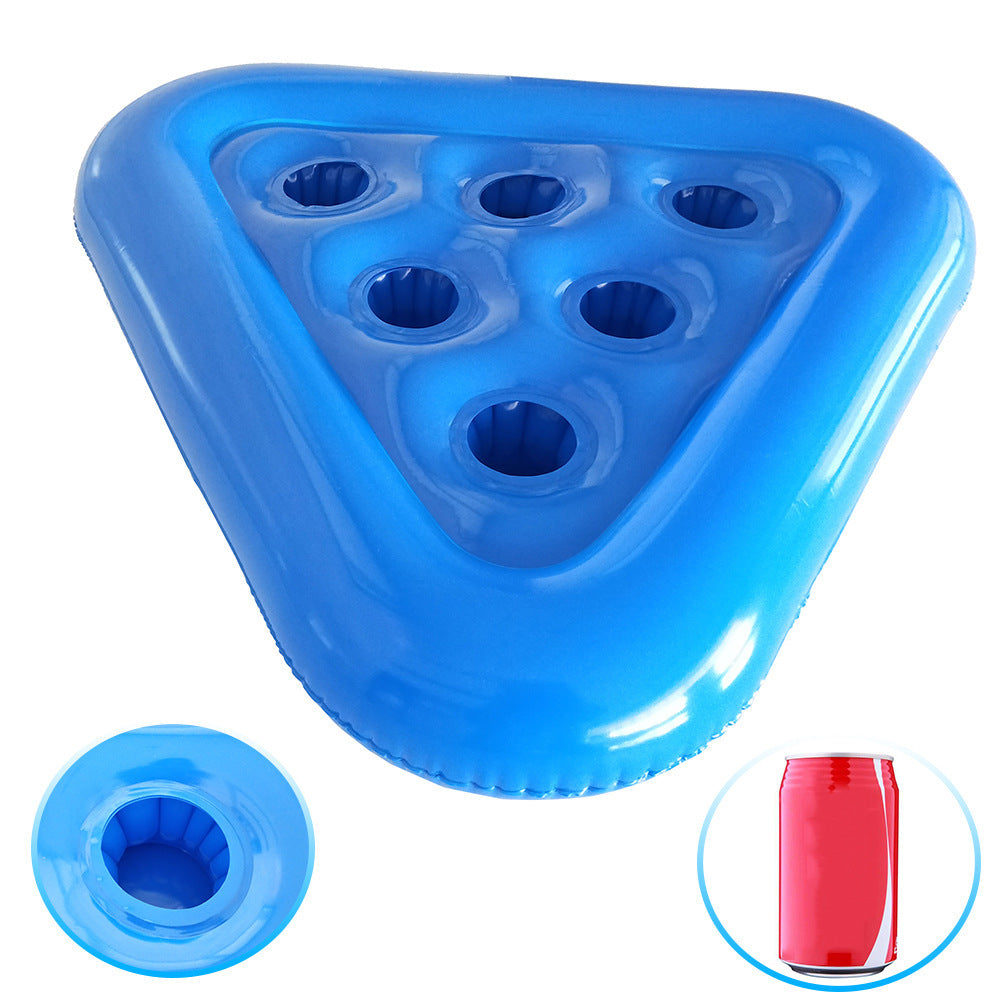 # Inflatable Triangular Six-Hole Water Cup Holder/Float