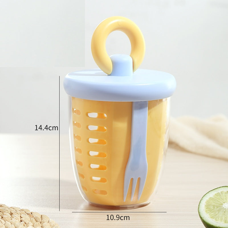 # Double-Layer Draining Portable Salad Cup