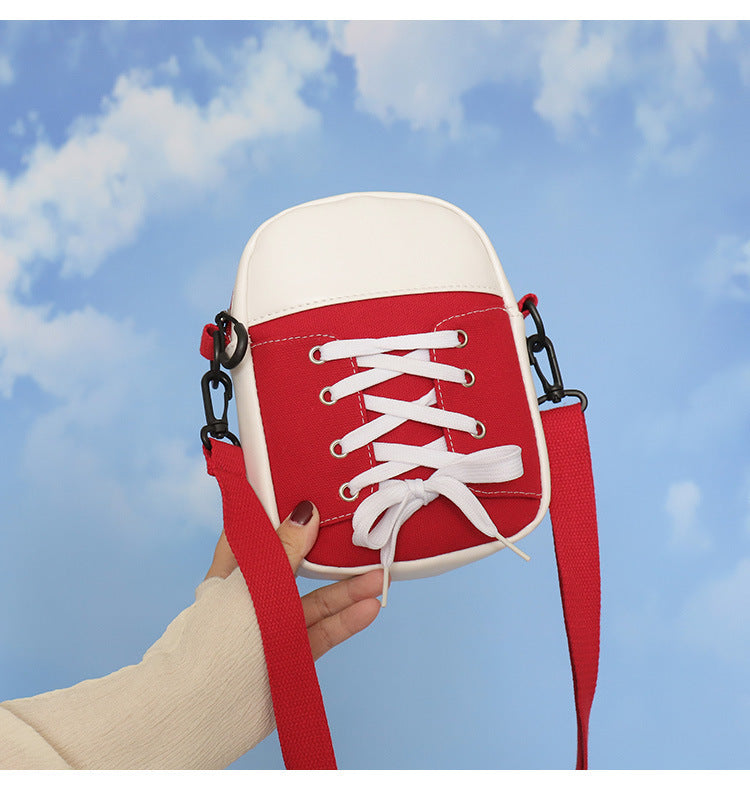 Patchwork Canvas Crossbody Bag for Women