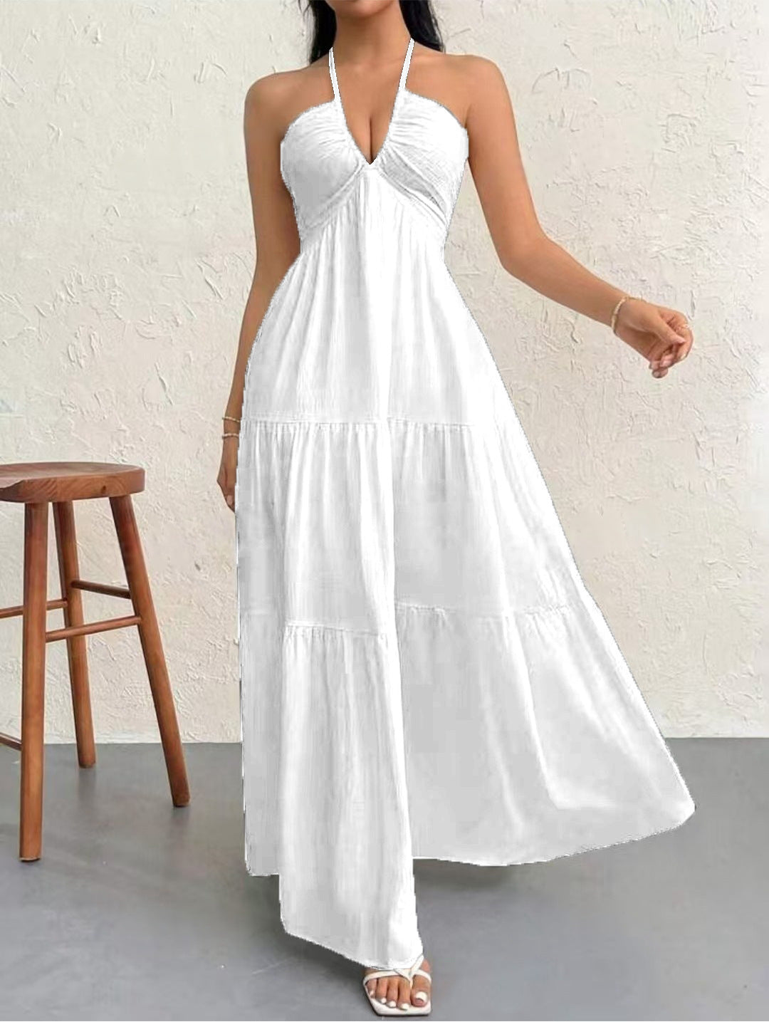 # Off-Shoulder Waist-Defining Dress