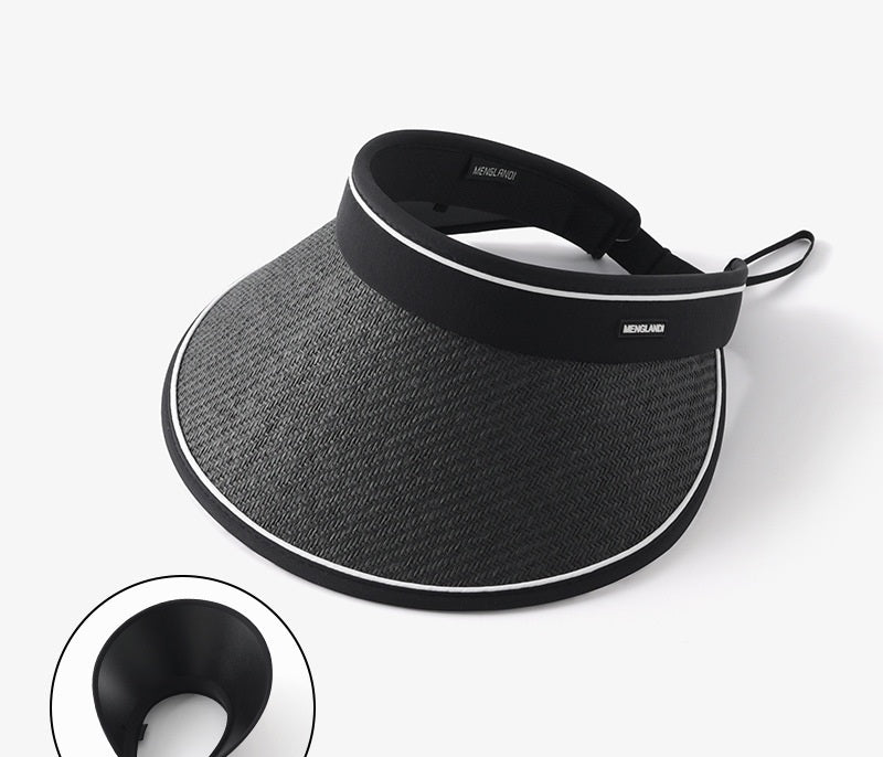 # Women's Foldable Black Vinyl Sun Hat