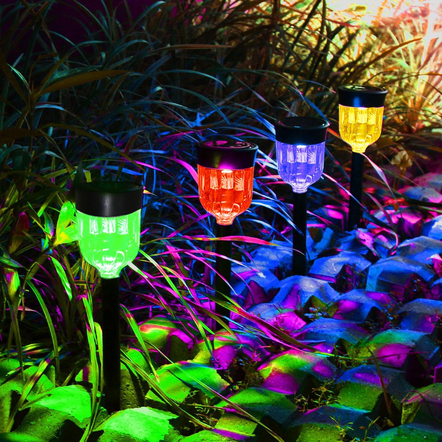 # Solar-Powered Ground-Plug Lawn Landscape Light