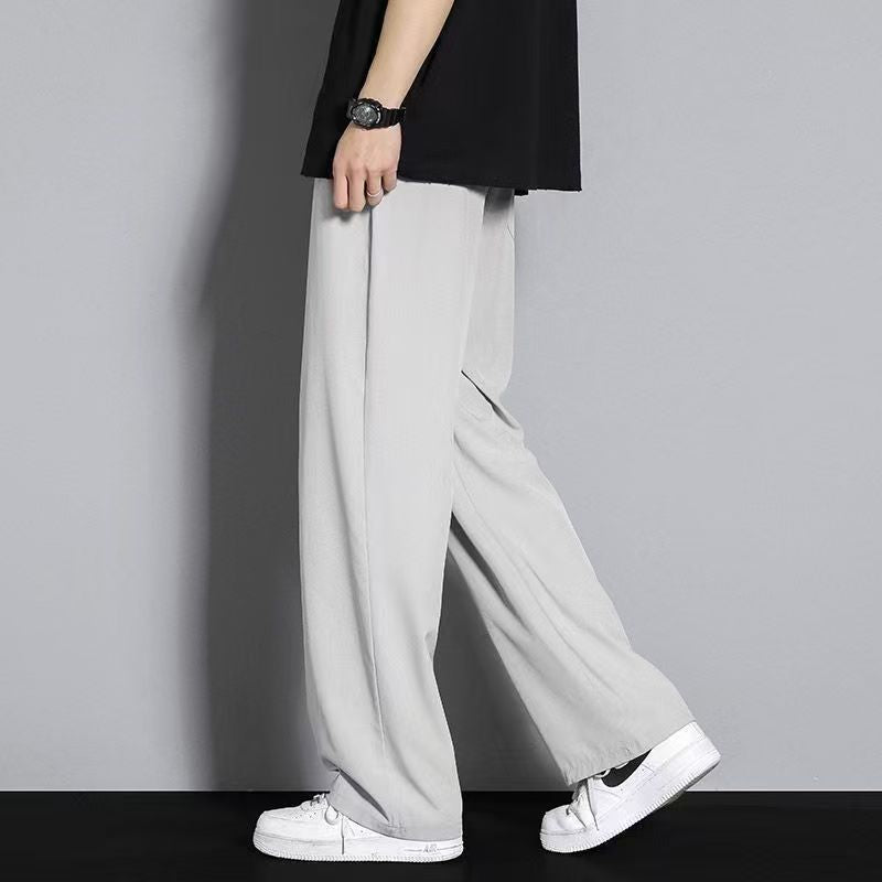 # Men's Ice Silk Straight-Leg Casual Wide-Leg Pants