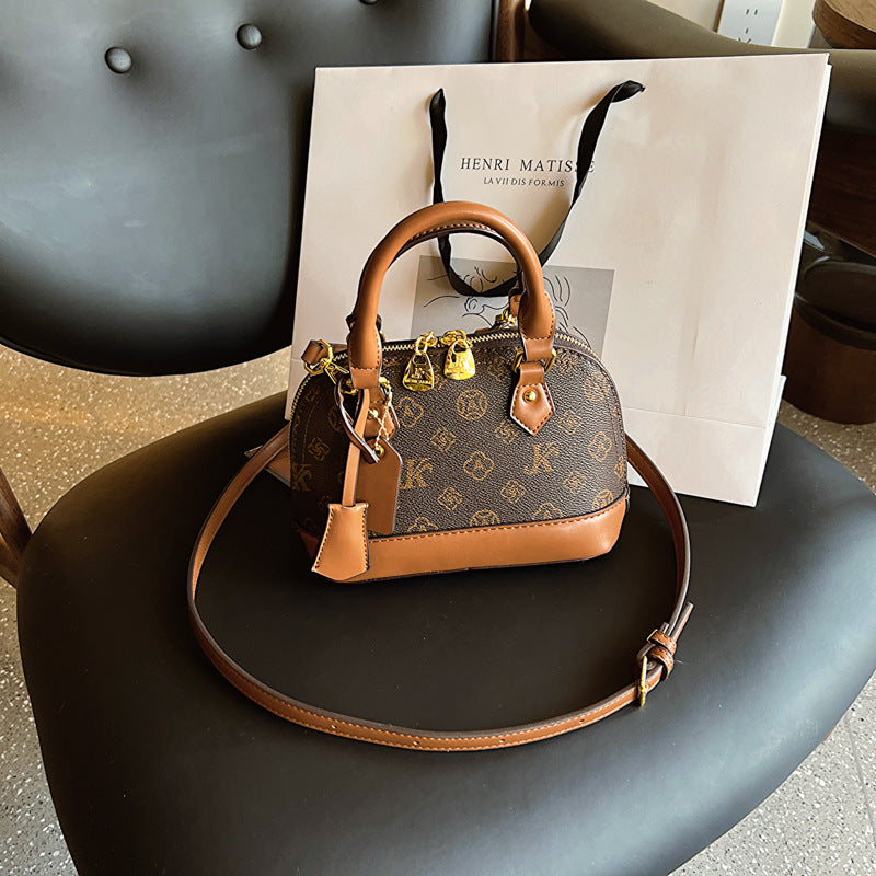 Monogram Letter Shell Bag