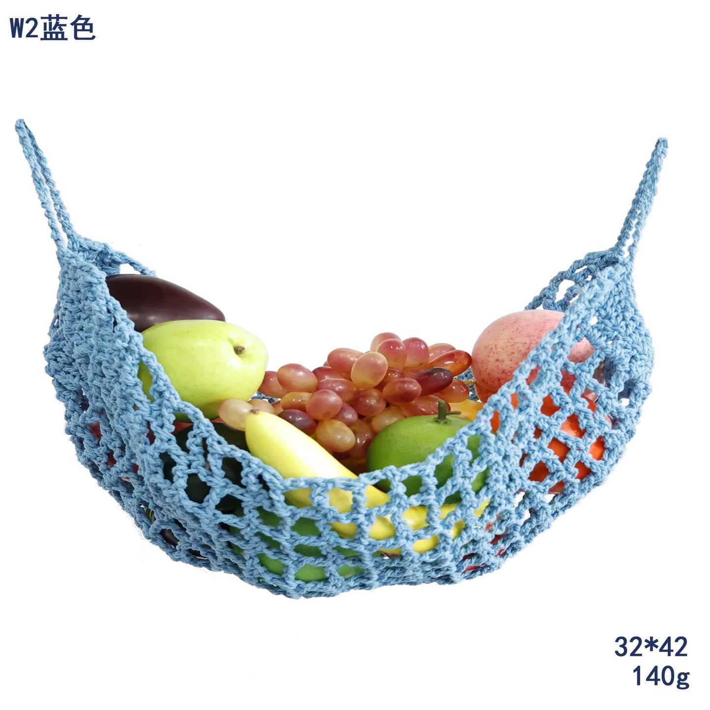 **Handmade Woven Cotton Rope Fruit Mesh Bag Storage Bag**