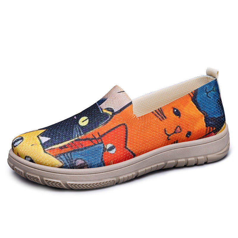 # Color Block Slip-on Casual Canvas Shoes