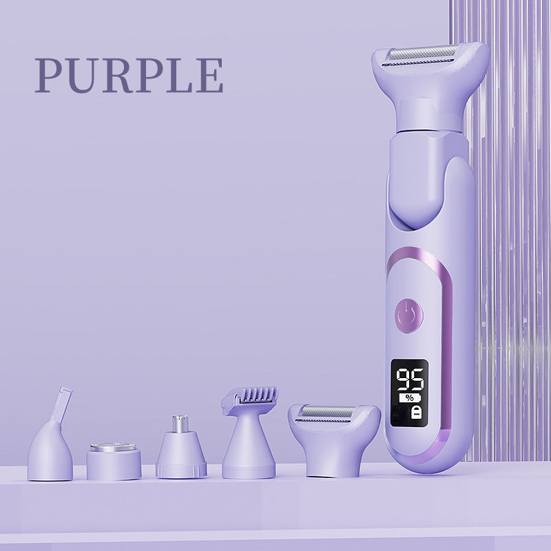 # Digital Display 5-in-1 Electric Hair Shaver for Women