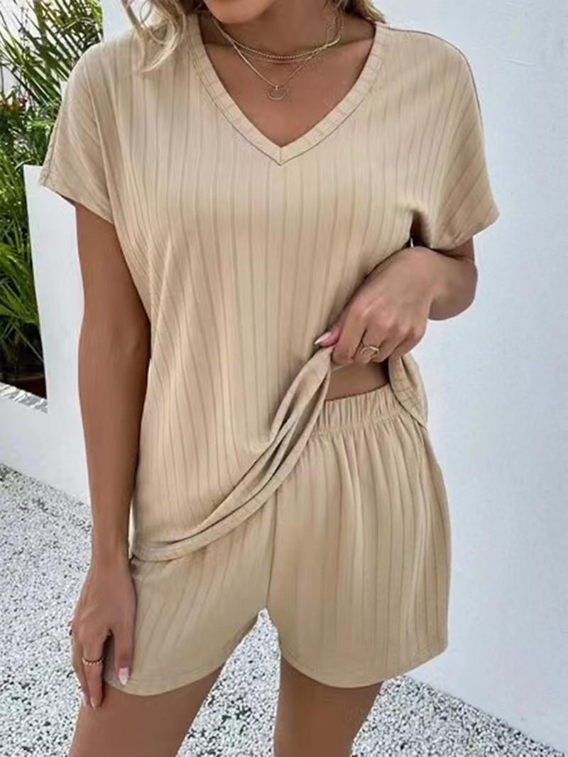 # Women's Knitted Two-Piece Home Wear Set