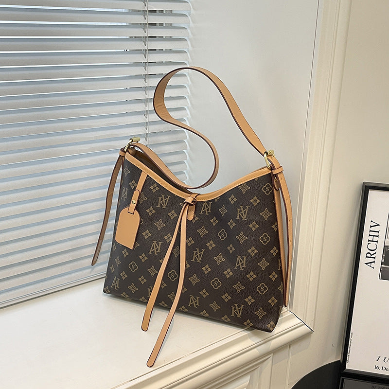 # Retro Monogram Canvas Versatile Women's Bag
