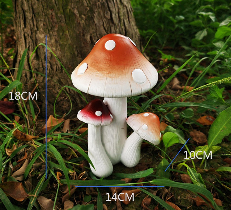 **Outdoor Artificial Mushroom Resin Landscape Ornament**