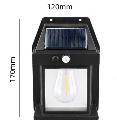 Solar-Powered Smart Sensor Wall Lamp for Courtyards