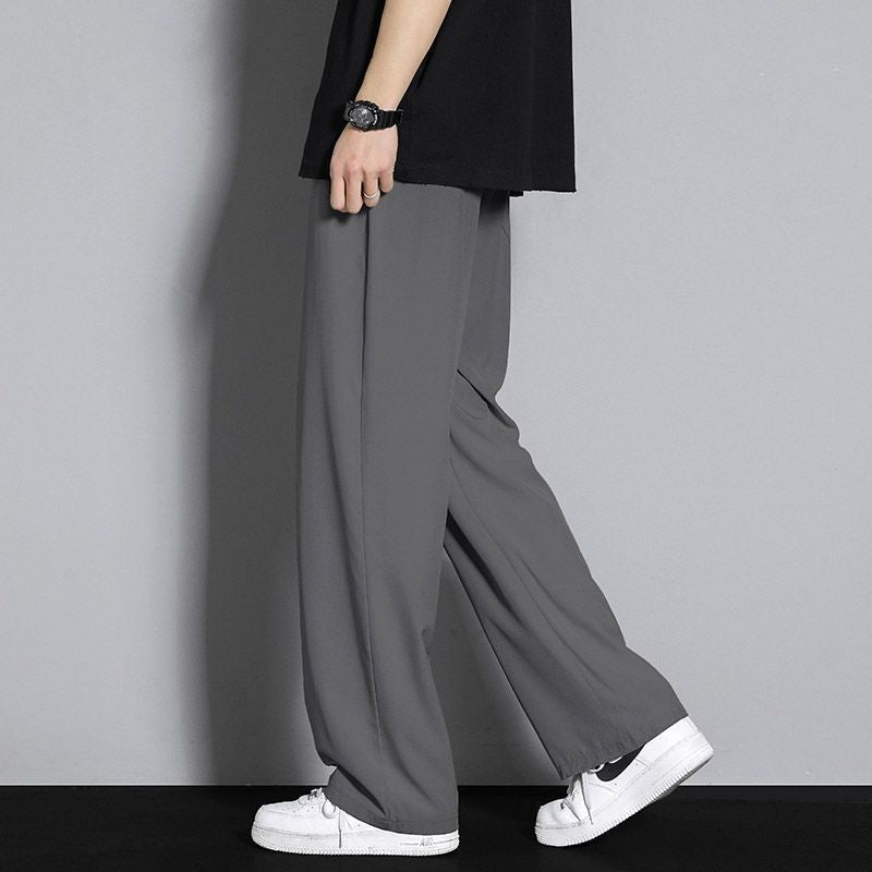 # Men's Ice Silk Straight-Leg Casual Wide-Leg Pants