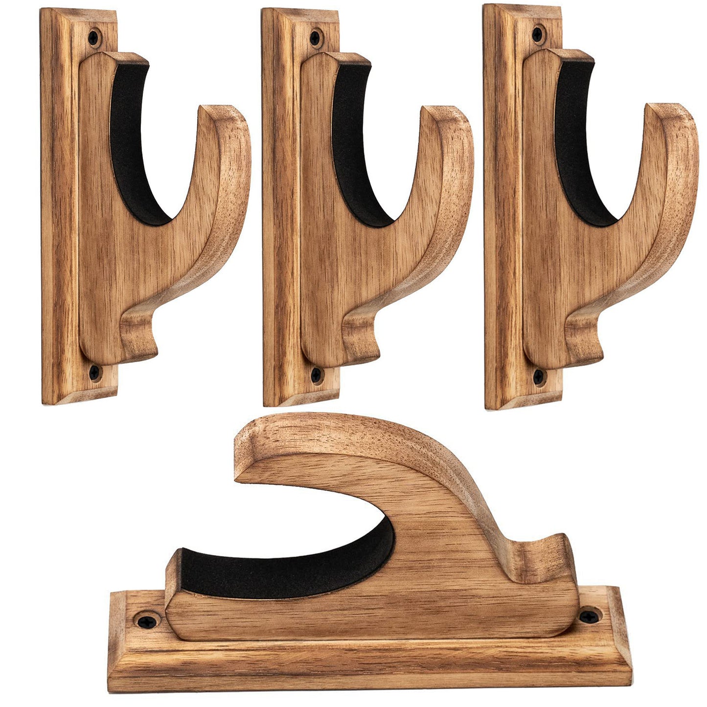 Solid Wood Wall-Mounted Gun Rack