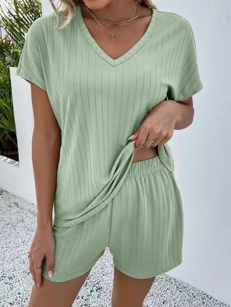 # Women's Knitted Two-Piece Home Wear Set