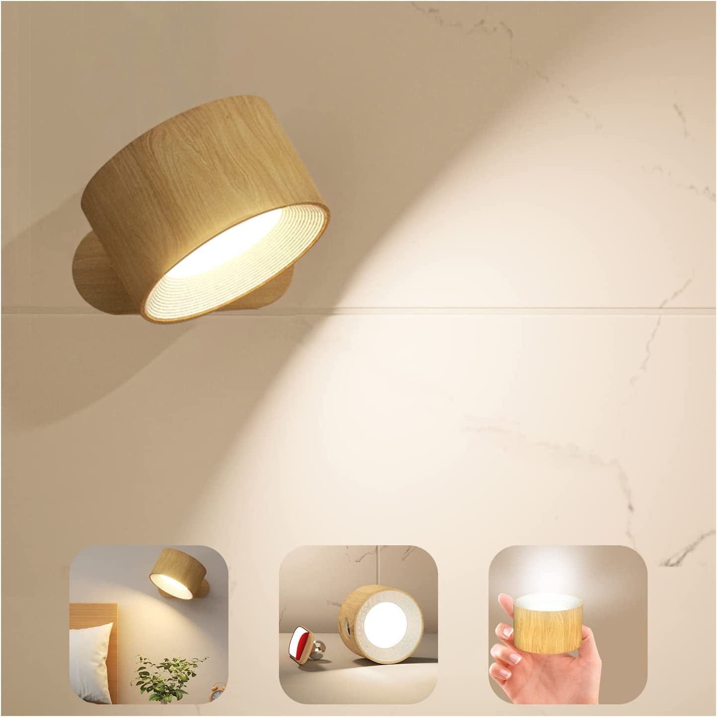 # 360° Rotating Magnetic LED Rechargeable Wall Lamp