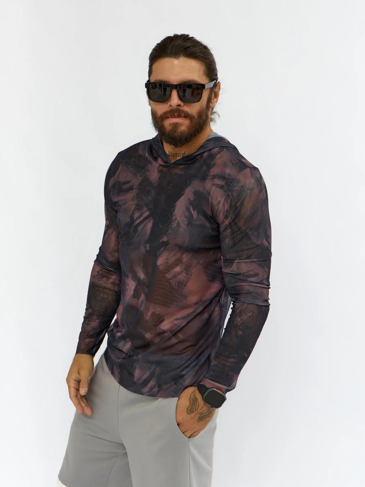 # Camouflage Print Sun Protection Cover-up