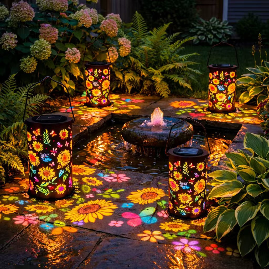 # Sunflower Iron Solar Garden Light